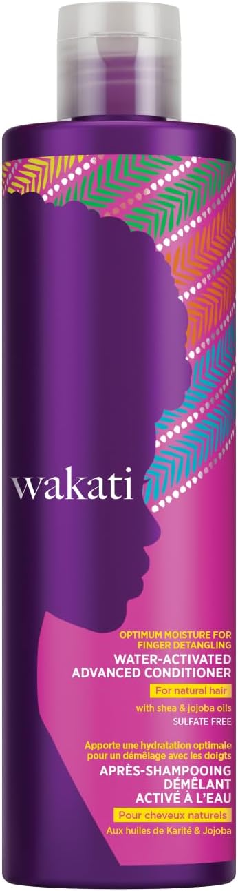 Wakati Water-Activated Finger Detangling Softening Advanced Conditioner for Natural Afro Hair 235ml