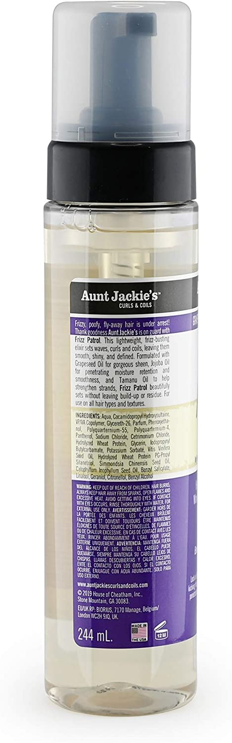 Aunt Jackie's Grapeseed Frizz Patrol Setting Mousse 8.5oz