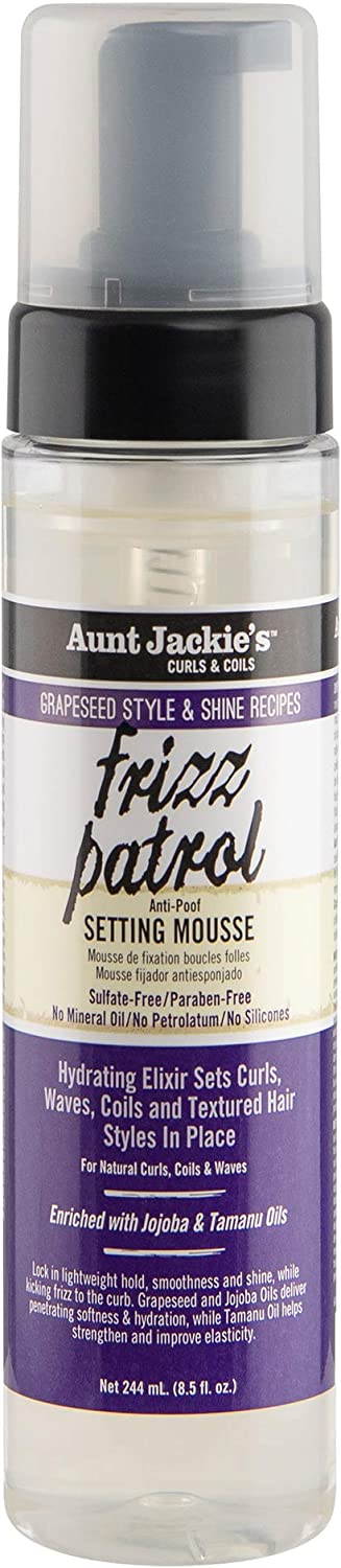 Aunt Jackie's Grapeseed Frizz Patrol Setting Mousse 8.5oz