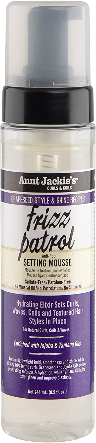 Aunt Jackie's Grapeseed Frizz Patrol Setting Mousse 8.5oz