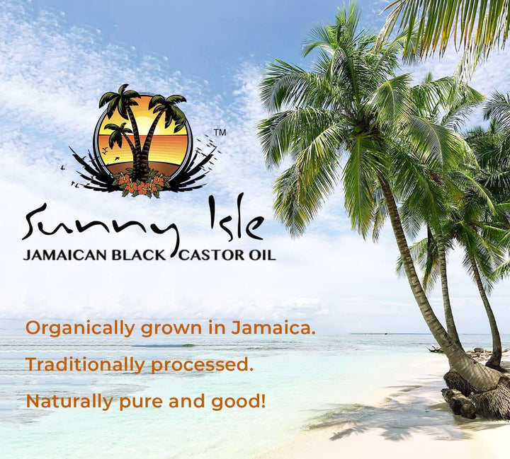 Sunny Isle Jamaican Black Castor Oil 8oz | Original | For Healthy Hair, Skin, Nails, Eyebrows & Eyelashes | Skin Conditioning