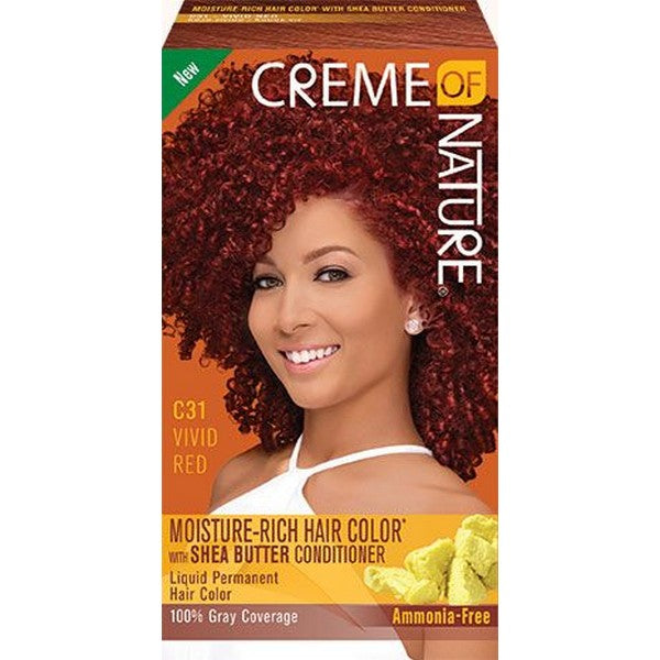 Creme Of Nature Moisture Rich Hair Colour - C31 Vivid Red Kit