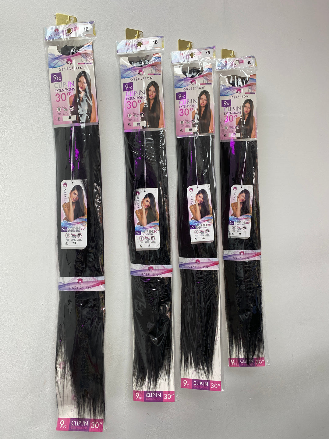 Obsession 9pc clip-in extensions - 1B - 30inch