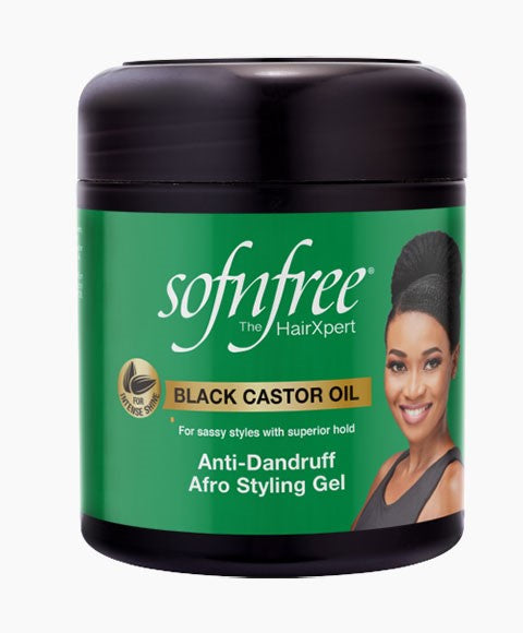 sof'nfree Black Castor Oil Anti-Dandruff Afro Styling Gel