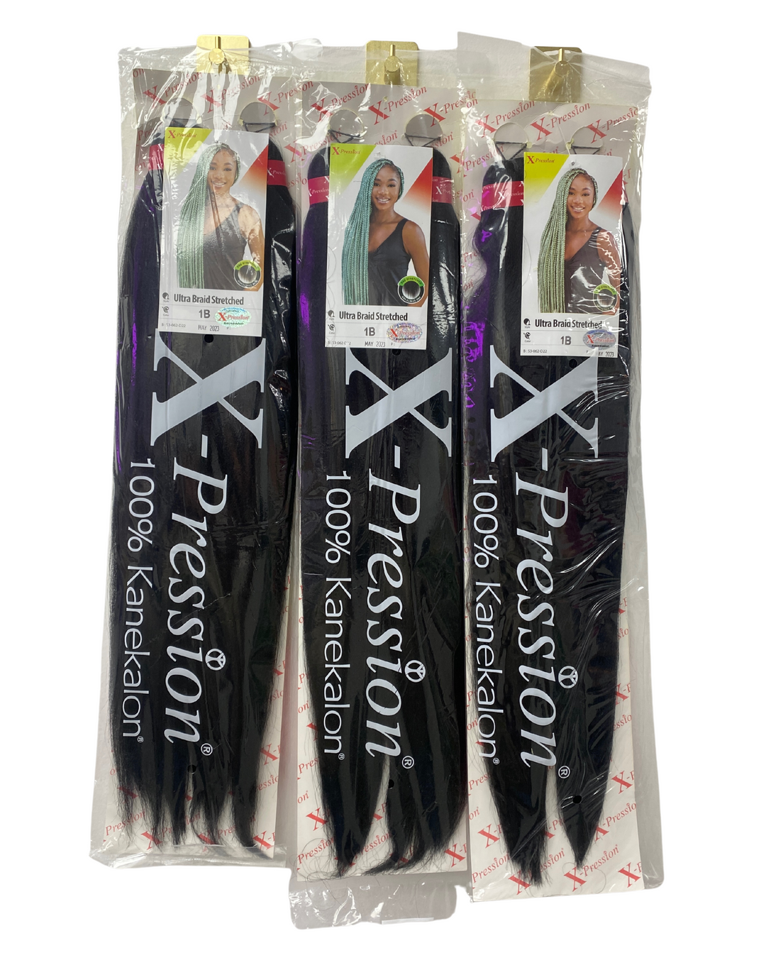 3 pack bundle - X-Pression hair - 100% Kanekalon - colour 1B