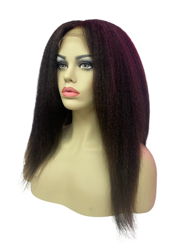 Full glueless lace wig - kinky straight