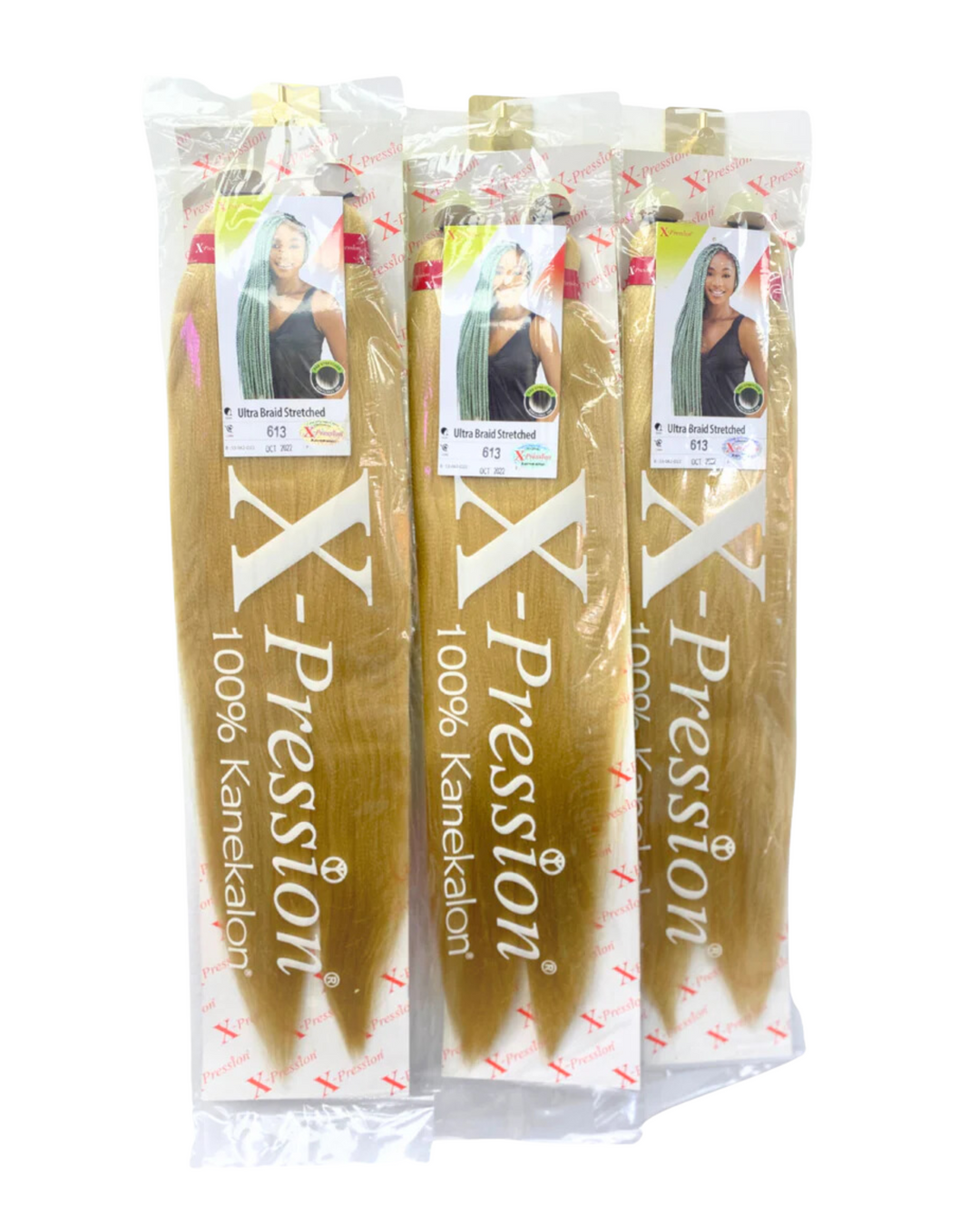 3 pack bundle - X-Pression hair - 100% Kanekalon - colour - colour 613