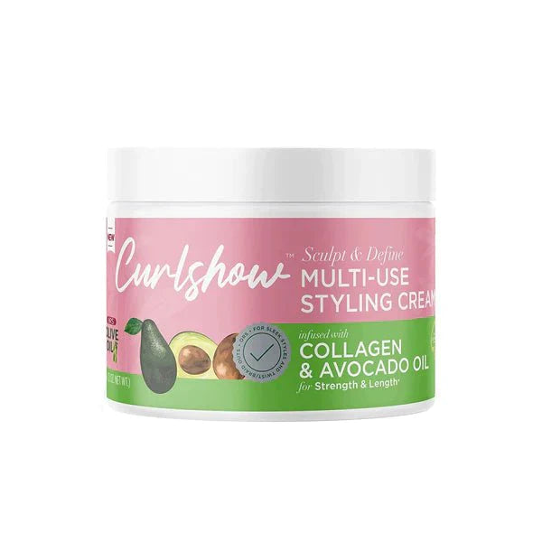 RS OLIVE OIL CURLSHOW MORS Olive Curlshow Multi-Use Styling Cream Infused with Collagen & Avocado (12.OZ)