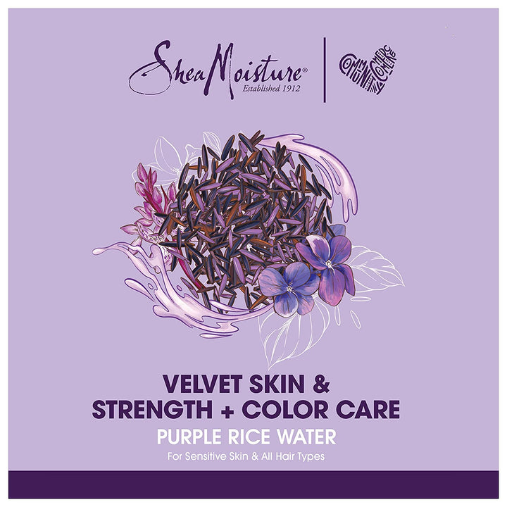 SheaMoisture Velvet Skin Rice Scrub Exfoliating Scrub for Dry Skin Purple Rice Water with Shea Butter 6 oz