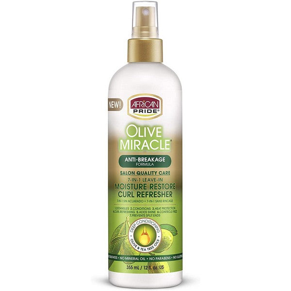African Pride Olive Miracle 7-in-1 Leave-in Moisture Restore Curl Refresher 355ml