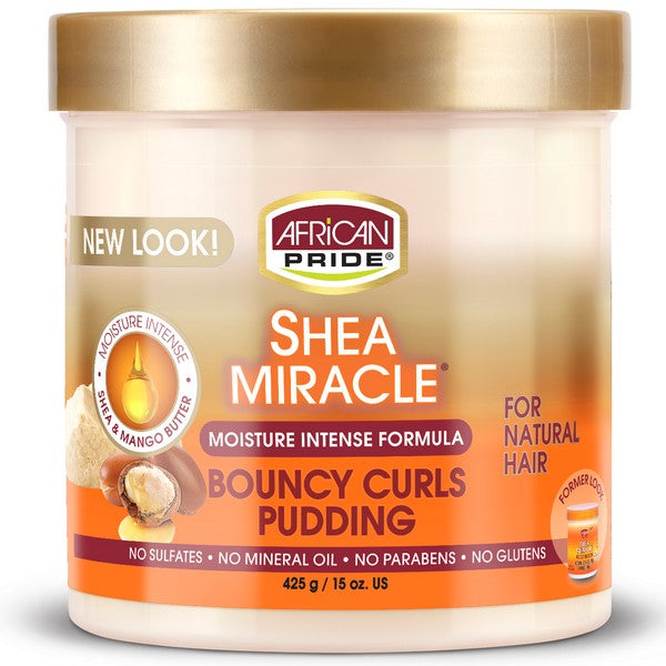 African Pride Shea Butter Miracle Bouncy Curls Pudding 15oz