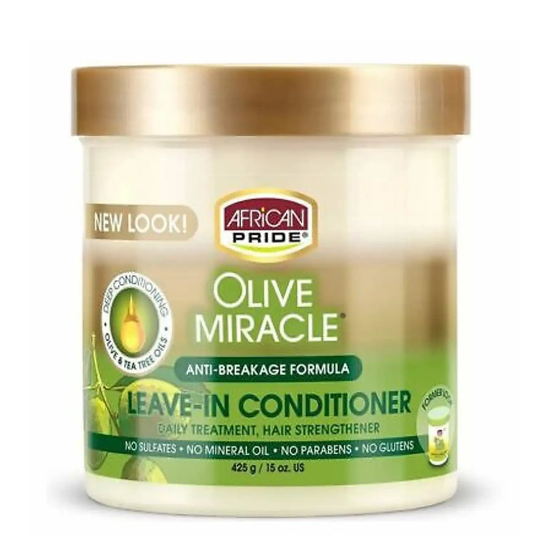 African Pride Olive Miracle Anti-Breakage Leave-In Conditioner 15oz / 425g