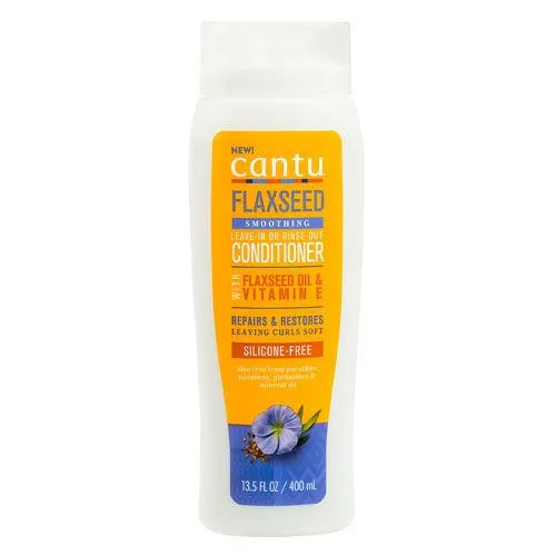 Cantu Flaxseed Smoothing Leave-In Or Rinse Out Conditioner - 400ml