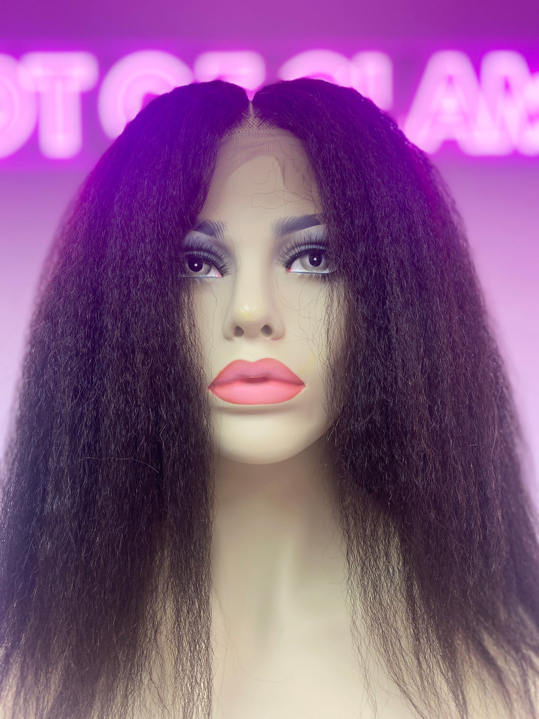 Full glueless lace wig - kinky straight