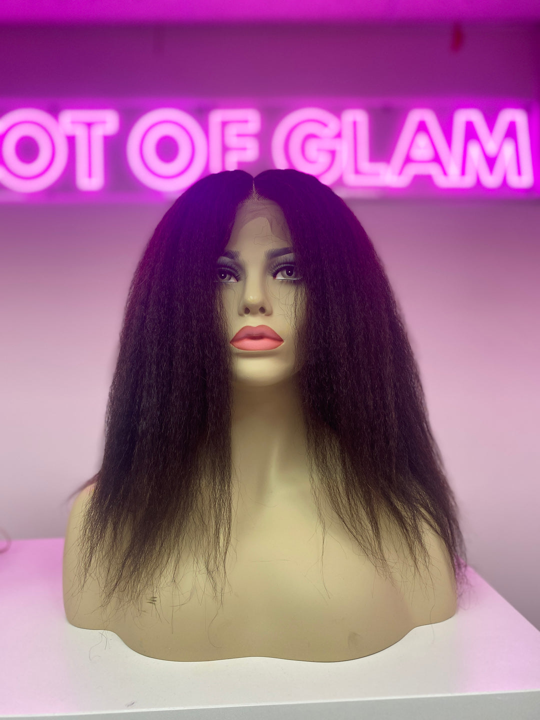 Full glueless lace wig - kinky straight