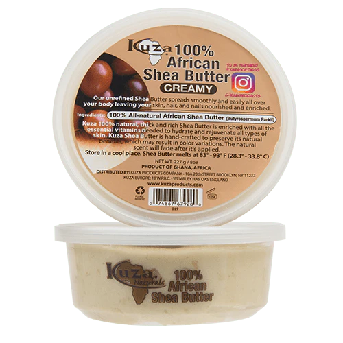 Kuza 100% African Shea Butter White Creamy, 8 oz